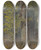 Triptych art skateboard deck of Friedrich Carl Von Scheidlin Study Of A Trunk Branching Out by Friedrich Carl Von Scheidlin (1822-1913)