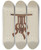 Triptych art skateboard deck of Dana Bartlett Center Table With Marble Top by Dana Bartlett