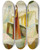 Triptych art skateboard deck of Ole Kandelin Mary And The Infant Jesus by Ole Kandelin (1920-1947)