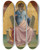Triptych art skateboard deck of Lorenzo Monaco Moses by Lorenzo Monaco (1370-1425)