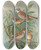 Triptych art skateboard deck of Johann Friedrich Naumann Emberiza Rustica Pall Emberiza Pusilla Pall by Johann Friedrich Naumann (1780-1857)