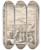 Triptych art skateboard deck of Johann Melchior Fssli The Law Of The Leper In The Day Of His Cleansing by Johann Melchior Fussli (1677-1736)