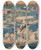Triptych art skateboard deck of And Hiroshige Fording A Broad River_1 by Ando Hiroshige (1797-1858)