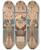 Triptych art skateboard deck of Maxfield Parrish Harpers Weekly Christmas_1 by Maxfield Parrish (1870-1966)