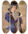 Triptych art skateboard deck of Konstantin Egorovich Makovsky Portrait Of Maria Alexeevna Makovskaya by Konstantin Egorovich Makovsky (1839-1915)