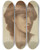 Triptych art skateboard deck of Dante Gabriel Rossetti Study Of Alexa Wilding by Dante Gabriel Rossetti (1828-1882)