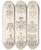 Triptych art skateboard deck of George Ashdown Audsley Outlines Of Ornament In The Leading Styles Pl58 by George Ashdown Audsley (1838-1925)