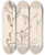 Triptych art skateboard deck of Louis Antoine Cusin Herbier De La Flore Franaise Pl0400 by Louis Antoine Cusin (1824-1901)