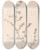 Triptych art skateboard deck of Louis Antoine Cusin Herbier De La Flore Franaise Pl0226 by Louis Antoine Cusin (1824-1901)