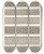 Triptych art skateboard deck of George Ashdown Audsley Outlines Of Ornament In The Leading Styles Pl11 by George Ashdown Audsley (1838-1925)