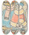 Triptych art skateboard deck of Josef Apek I Had A Dog And A Cat Pl 06 by Josef apek (1887-1945)