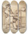 Triptych art skateboard deck of Franoisandr Vincent Man Seated At A Keyboard Instrument by Franois-Andr Vincent (1746-1816)