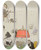 Triptych art skateboard deck of Georges Goursat Sem Raoul De Gunsbourg Et Personnages Non Identifis by Georges Goursat (Sem) (1863-1934)