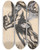 Triptych art skateboard deck of Jn Novk Figurlna Kompozcia_3 by Jan Novak (1921-1944)