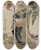 Triptych art skateboard deck of Kikukawa Eizan Haze On A Clear Day At Stone Bridge From The Series Eight Elegant Views Of Chanted Accompanimnets For Kabuki Plays by Kikukawa Eizan (1787-1867)