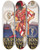 Triptych art skateboard deck of Rojas Exposicion Internacional Barcelona 1929 by Rojas (20-)
