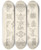 Triptych art skateboard deck of George Ashdown Audsley Outlines Of Ornament In The Leading Styles Pl08 by George Ashdown Audsley (1838-1925)