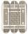Triptych art skateboard deck of George Ashdown Audsley Outlines Of Ornament In The Leading Styles Pl02 by George Ashdown Audsley (1838-1925)