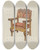 Triptych art skateboard deck of Gerald Transpota Handcarved Armchair by Gerald Transpota (1898-1971)