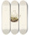 Triptych art skateboard deck of Mary Vaux Walcott Pygmy Androsace Androsace Subumbellata by Mary Vaux Walcott (1860-1940)