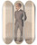 Triptych art skateboard deck of Leslie Matthew Ward Architecture And Engineers Imperialist Afrikander Sir James Sivewright 1 June 1893 by Leslie Matthew Ward (1851-1922)