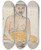 Triptych art skateboard deck of Gangaram Chintaman Tambat Selfportrait Of Gangaram As A Devotee by Gangaram Chintaman Tambat