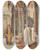 Triptych art skateboard deck of P Pavesi Moslems At Prayer by P Pavesi