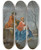Triptych art skateboard deck of Charlesjoseph Flipart Winter by Charles-Joseph Flipart (1721-1797)