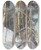 Triptych art skateboard deck of Pekka Halonen Day In March by Pekka Halonen (1865-1933)