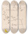 Triptych art skateboard deck of Louis Antoine Cusin Herbier De La Flore Franaise Pl0290 by Louis Antoine Cusin (1824-1901)