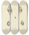 Triptych art skateboard deck of James Sowerby The Mineral Conchology Of Great Britain Pl035 by James Sowerby (1757-1822)