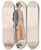 Triptych art skateboard deck of Adolph Tidemand Draktstudie Leksand by Adolph Tidemand (1814-1876)