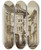 Triptych art skateboard deck of Elizabeth Murray Rustic Street Scene by Elizabeth Murray (1815-1882)