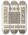Triptych art skateboard deck of George Ashdown Audsley Outlines Of Ornament In The Leading Styles Pl03 by George Ashdown Audsley (1838-1925)