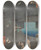 Triptych art skateboard deck of And Hiroshige Toranomongai Aoi Hill Outside The Tiger Gate Toranomon Aoizaka by Ando Hiroshige (1797-1858)