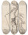 Triptych art skateboard deck of Salvator Rosa Two Soldiers One Seen From Behind Holding A Club by Salvator Rosa (1615-1673)