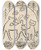 Triptych art skateboard deck of Josef Apek I Had A Dog And A Cat Pl 27 by Josef apek (1887-1945)