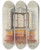 Triptych art skateboard deck of Geoffrey Holt And Harry Mann Waddell Restoration Drawing Wall Painting Around Window With Grille by Geoffrey Holt And Harry Mann Waddell