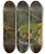 Triptych art skateboard deck of Gerhard Munthe The River Driva by Gerhard Munthe (1849-1929)