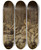 Triptych art skateboard deck of Maarten Van Heemskerck The Brazen Serpent by Maarten Van Heemskerck (1498-1574)
