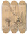 Triptych art skateboard deck of Hans Gude Hu Stod Med Skaut P Hue Og Skinntrye Og Svart Stakk by Hans Gude (1825-1903)