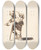 Triptych art skateboard deck of Francisco De Goya Beggar With A Staff In His Left Hand by Francisco de Goya (1746-1828)