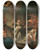 Triptych art skateboard deck of Paul Troger Der Sturz Des Magiers Simon by Paul Troger (1698-1762)