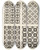 Triptych art skateboard deck of George Ashdown Audsley Outlines Of Ornament In The Leading Styles Pl31 by George Ashdown Audsley (1838-1925)