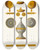 Triptych art skateboard deck of Fedor Grigoryevich Solntsev Serebrianaia Perechnitsa Tsaria Feodora Ioannovicha I Zolotoi Kovsh Tsaria Borisa Godunova by Fedor Grigoryevich Solntsev (1801-1892)