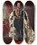 Triptych art skateboard deck of Nicolaas Pieneman Portrait Of William Iiiking Of The Netherlands by Nicolaas Pieneman (1809-1860)