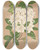 Triptych art skateboard deck of Charles Antoine Lemaire Azalea Sinensis Var Albiflora by Charles Antoine Lemaire (1800-1871)