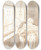 Triptych art skateboard deck of Charles Samuel Keene Oh Tax Em By All Means by Charles Samuel Keene (1823-1891)