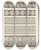 Triptych art skateboard deck of George Ashdown Audsley Outlines Of Ornament In The Leading Styles Pl07 by George Ashdown Audsley (1838-1925)