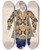 Triptych art skateboard deck of Lon Bakst Costume Design For Sadko Man With Embroidered Shirt And Red Boots by Leon Bakst (1866-1924)